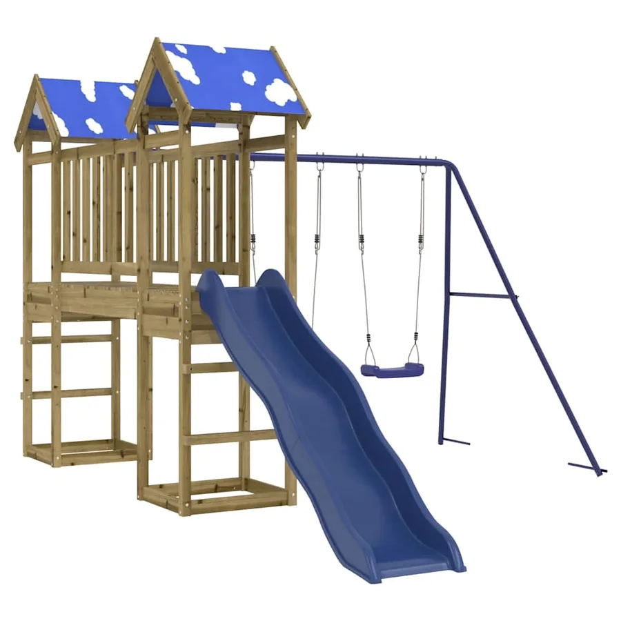 Aire de jeux d'extérieur bois de pin imprégné - 2