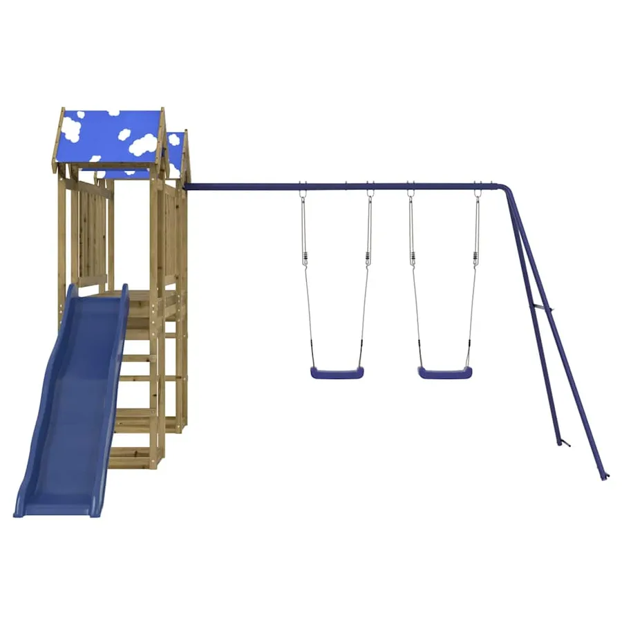 Aire de jeux d'extérieur bois de pin imprégné - 4