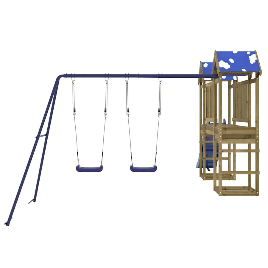 Aire de jeux d'extérieur bois de pin imprégné - 7