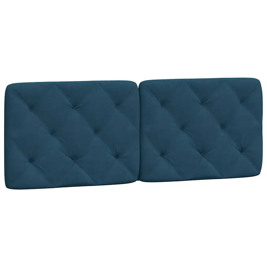 Cadre de lit sans matelas bleu 140x190 cm velours - 6