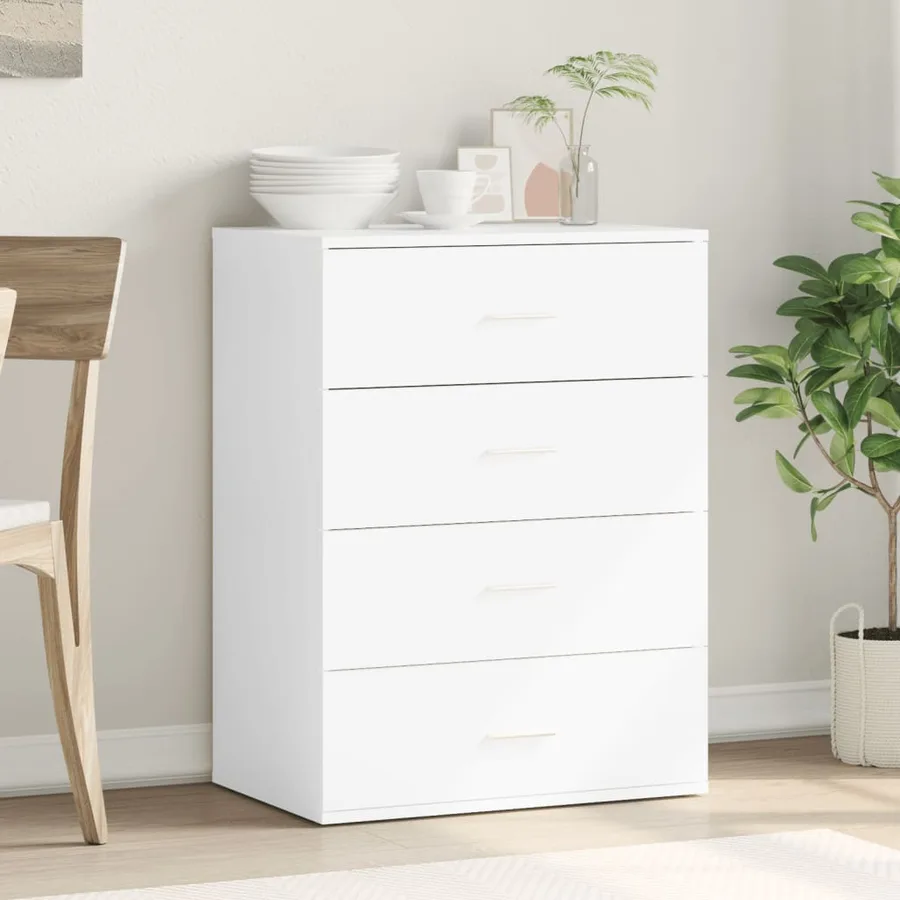 Buffet blanc 60x39x80 cm bois d’ingénierie - 3