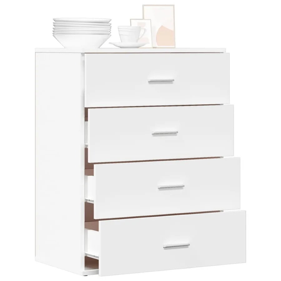 Buffet blanc 60x39x80 cm bois d’ingénierie - 4