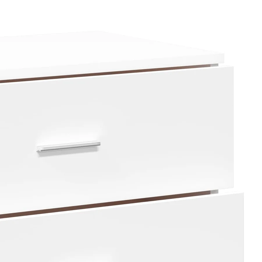 Buffets 2 pcs blanc 60x39x80 cm bois d’ingénierie - 8