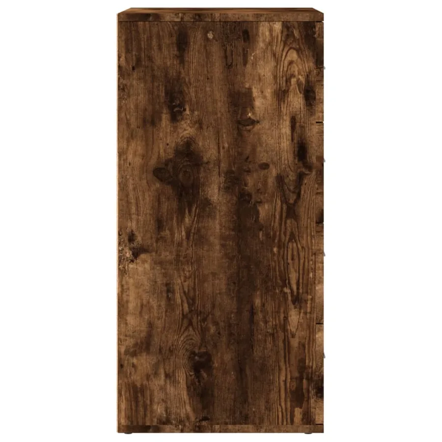 Buffet chêne fumé 60x39x80 cm bois d'ingénierie - 7