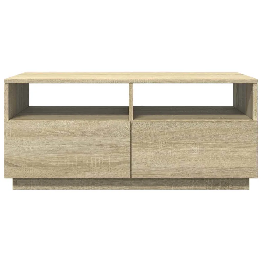 Table basse avec lumières LED chêne sonoma 90x49x40 cm - 5