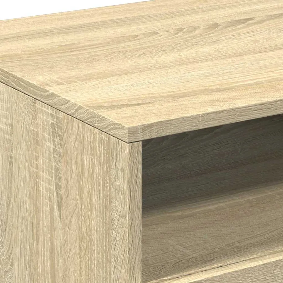 Table basse avec lumières LED chêne sonoma 90x49x40 cm - 8