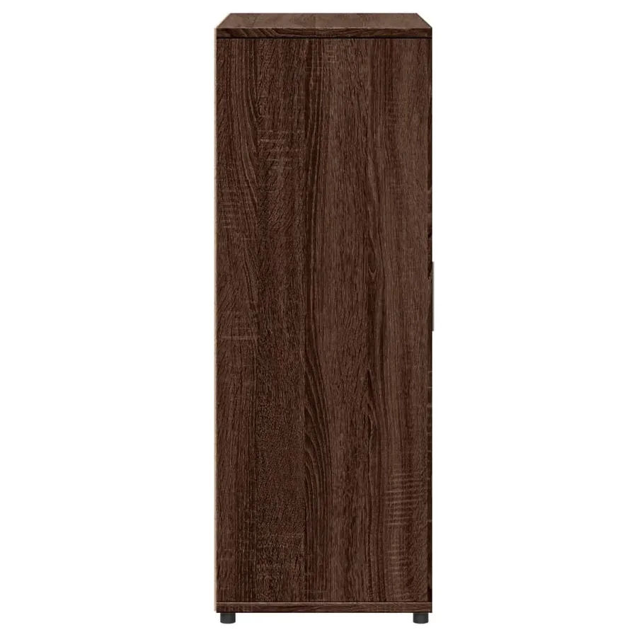 Buffet chêne marron 60x31x84 cm bois d'ingénierie - 6