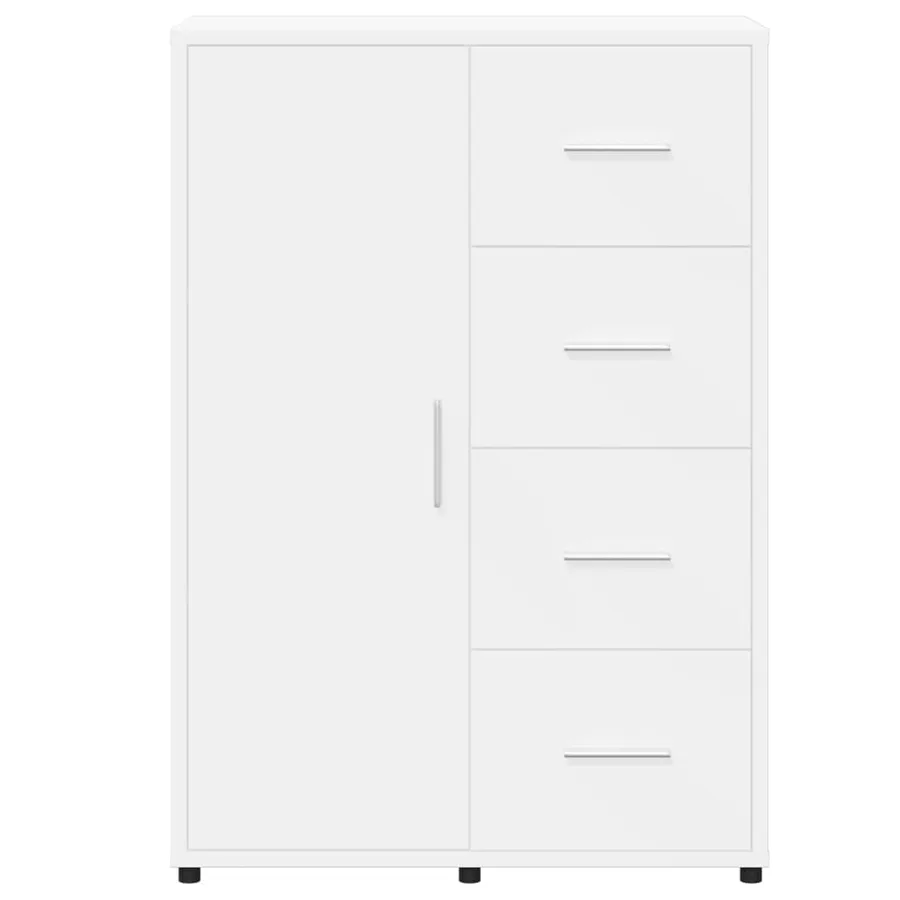 Buffet blanc 60x31x84 cm bois d'ingénierie - 5