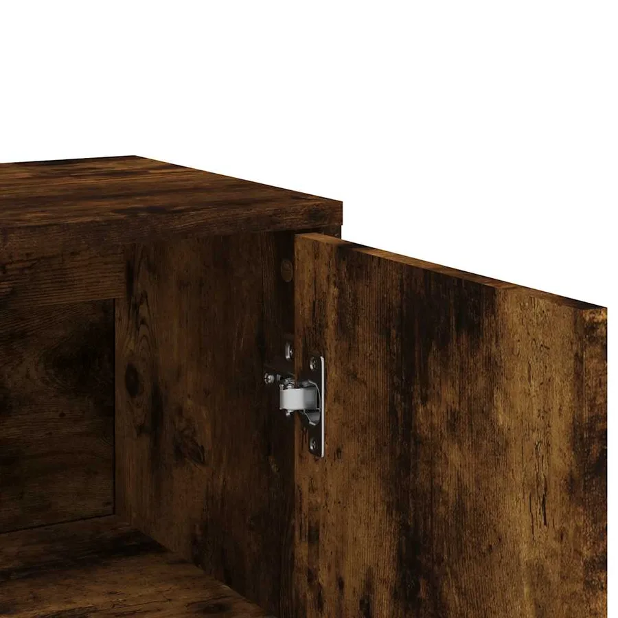 Buffets 2 pcs chêne fumé 60x31x84 cm bois d'ingénierie - 8