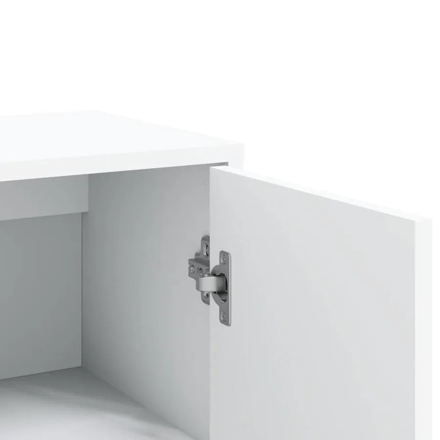 Buffets 2 pcs blanc 60x31x84 cm bois d'ingénierie - 8