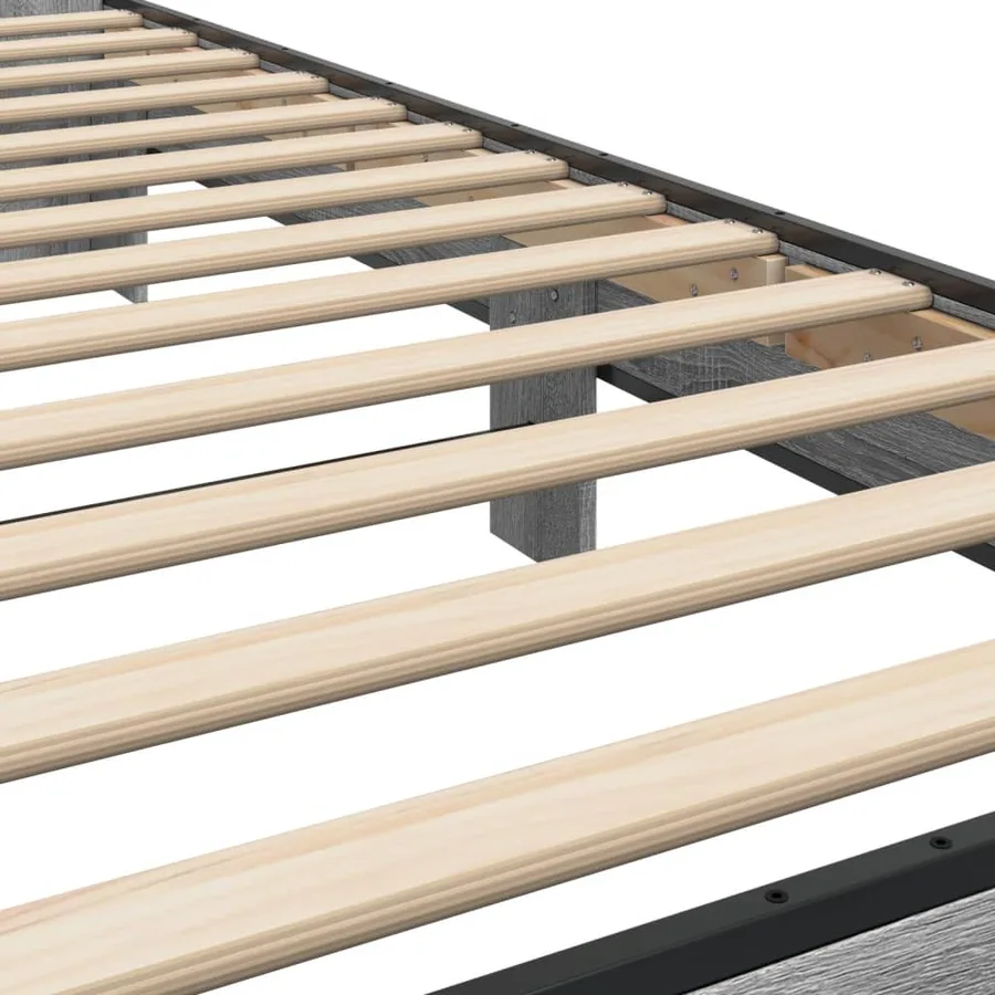 Cadre de lit sans matelas sonoma gris 75x190 cm - 7