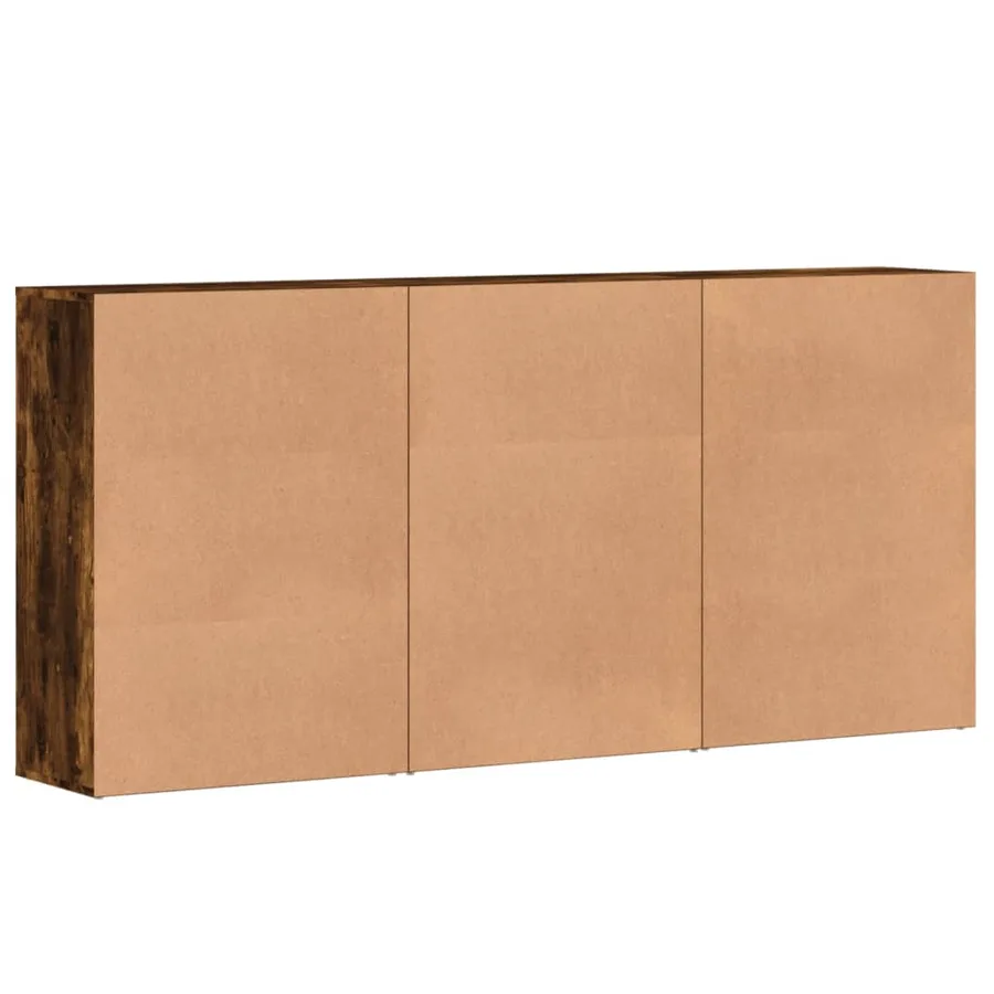 Buffets 3 pcs chêne fumé 60x31x84 cm bois d'ingénierie - 6