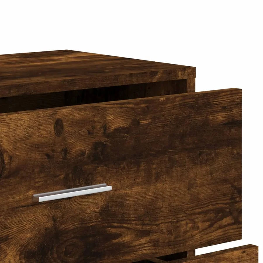 Buffets 3 pcs chêne fumé 60x31x84 cm bois d'ingénierie - 8