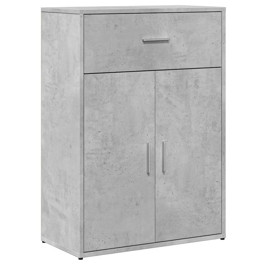 Buffet gris béton 60x30x84 cm bois d'ingénierie - 2