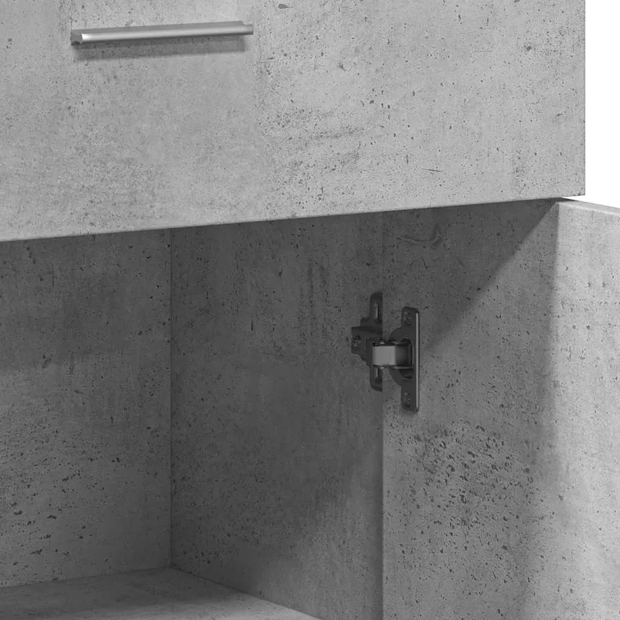 Buffet gris béton 60x30x84 cm bois d'ingénierie - 8