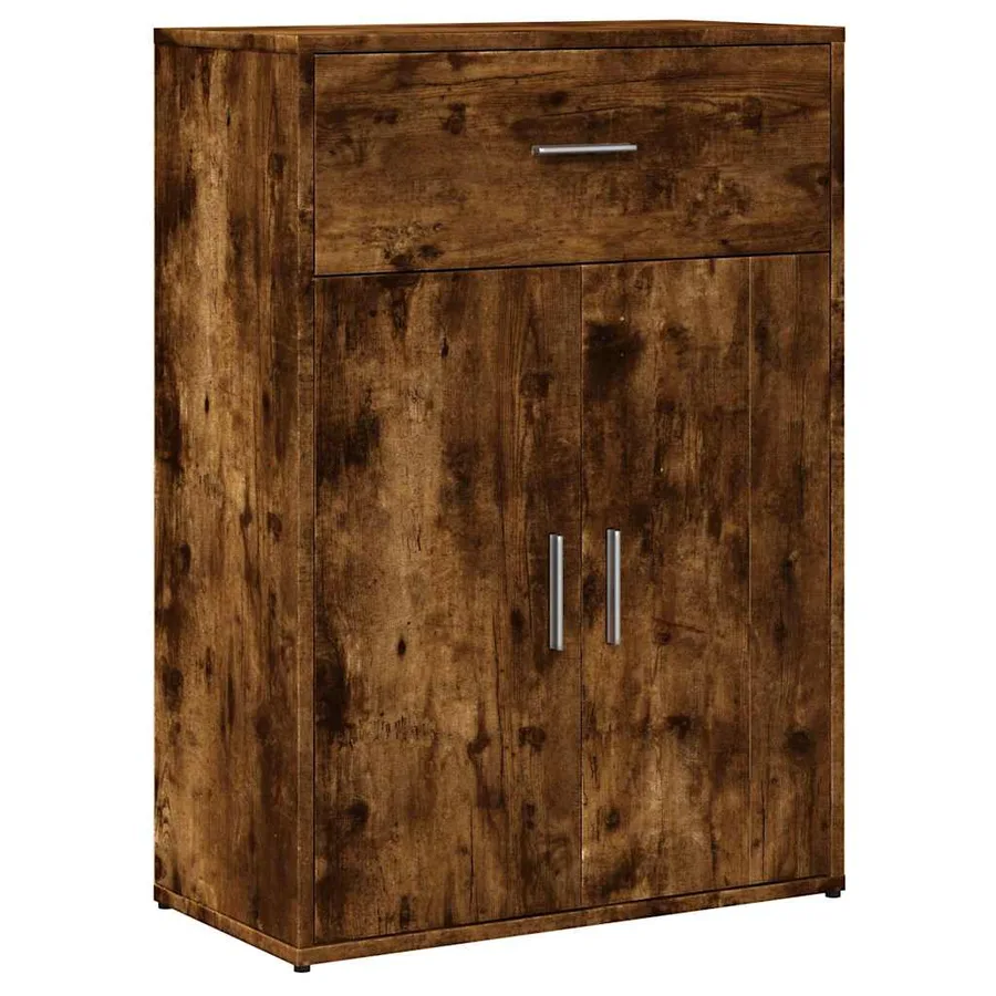 Buffets 2 pcs chêne fumé 60x30x84 cm bois d'ingénierie - 4