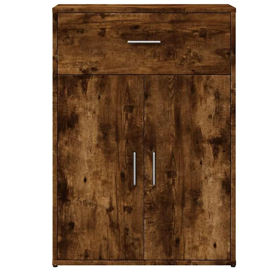Buffets 2 pcs chêne fumé 60x30x84 cm bois d'ingénierie - 5