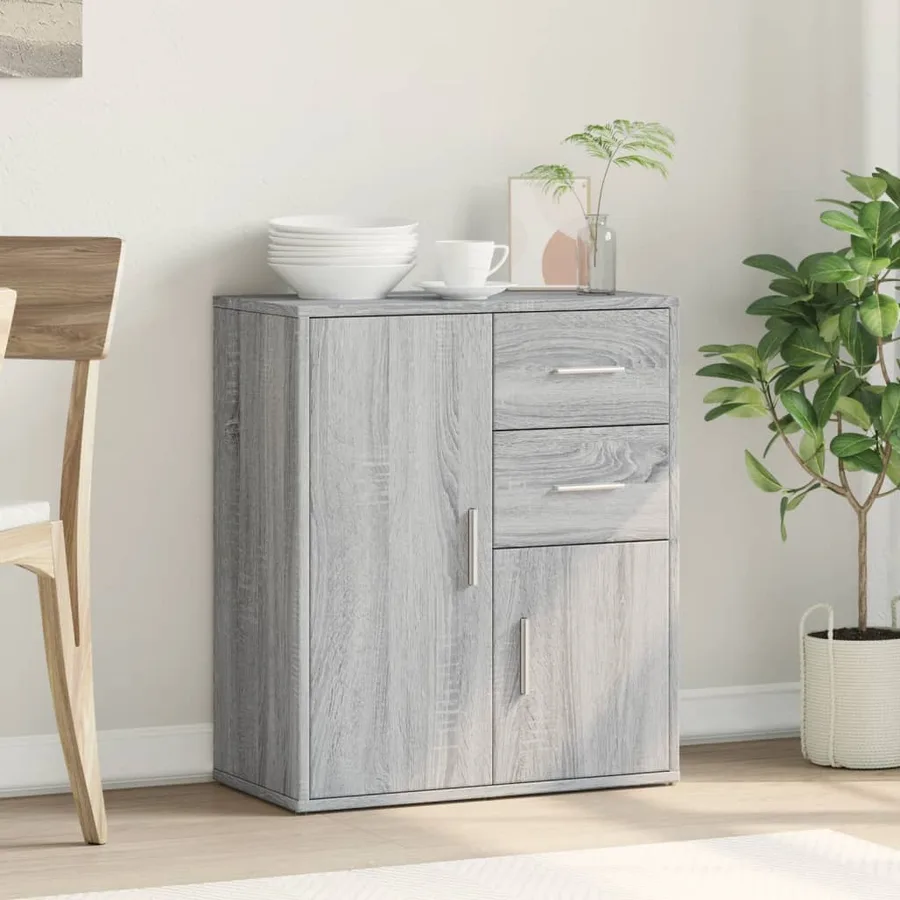 Buffet sonoma gris 60x31x70 cm bois d'ingénierie - 3