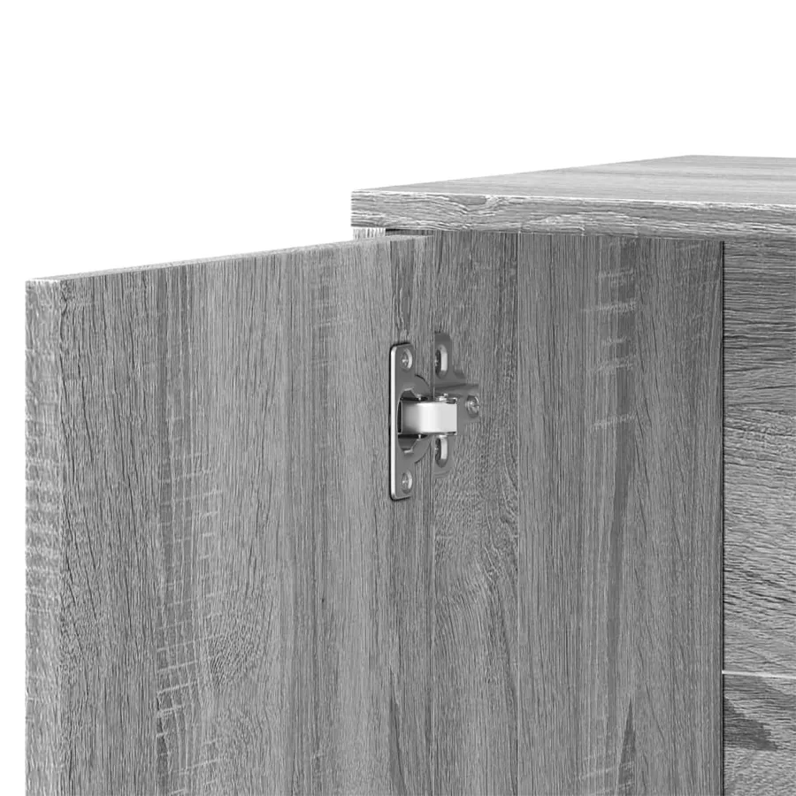 Buffet sonoma gris 60x31x70 cm bois d'ingénierie - 8