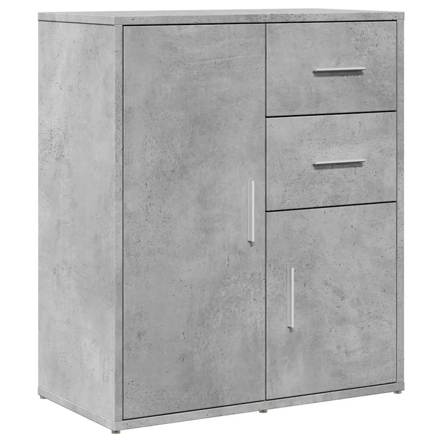 Buffet gris béton 60x31x70 cm bois d'ingénierie - 2