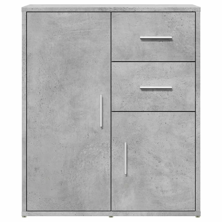 Buffet gris béton 60x31x70 cm bois d'ingénierie - 5
