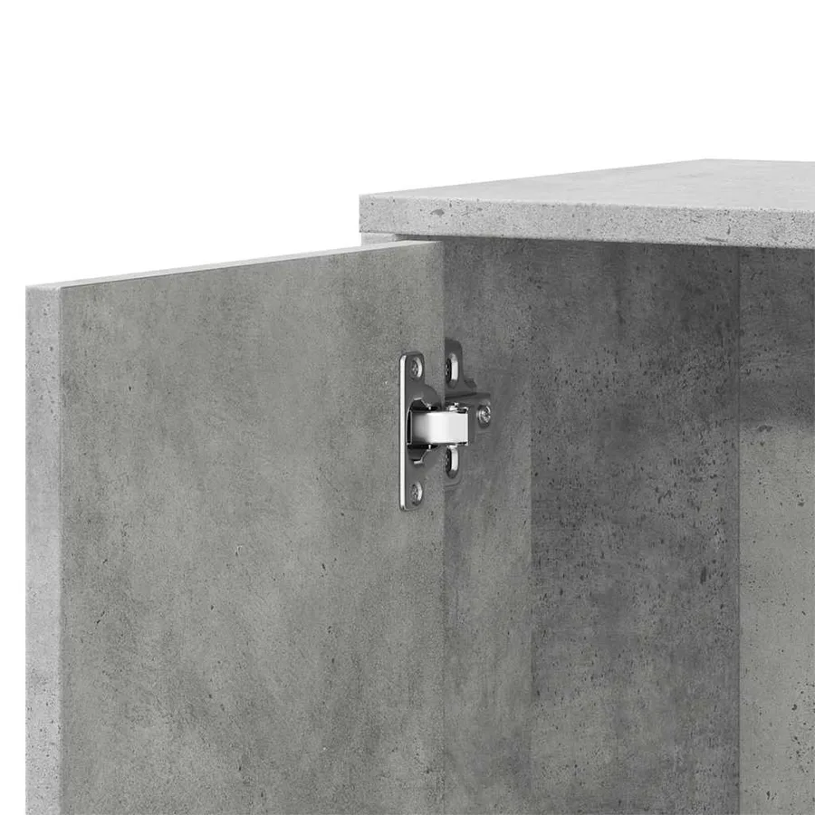Buffet gris béton 60x31x70 cm bois d'ingénierie - 8
