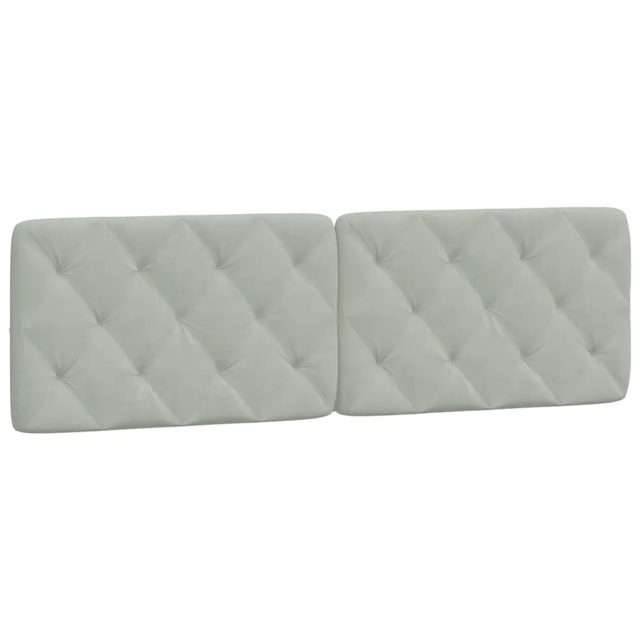 Lit avec matelas gris clair 160x200 cm velours - 5