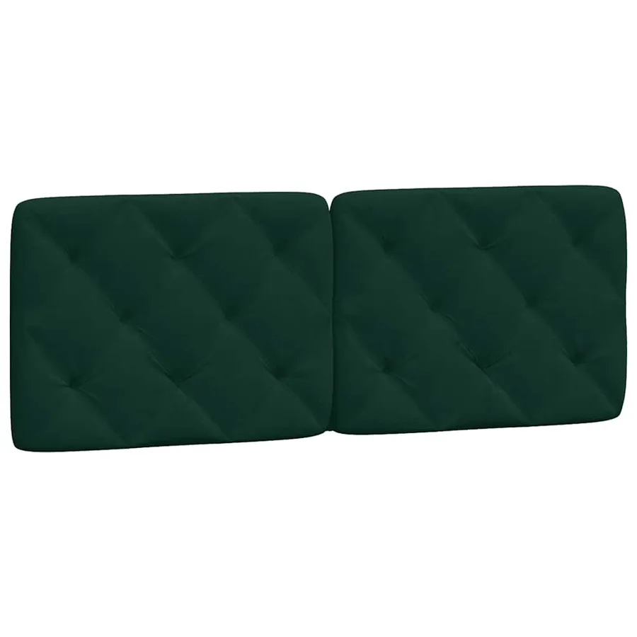 Coussin de tête de lit vert foncé 140 cm velours - 2