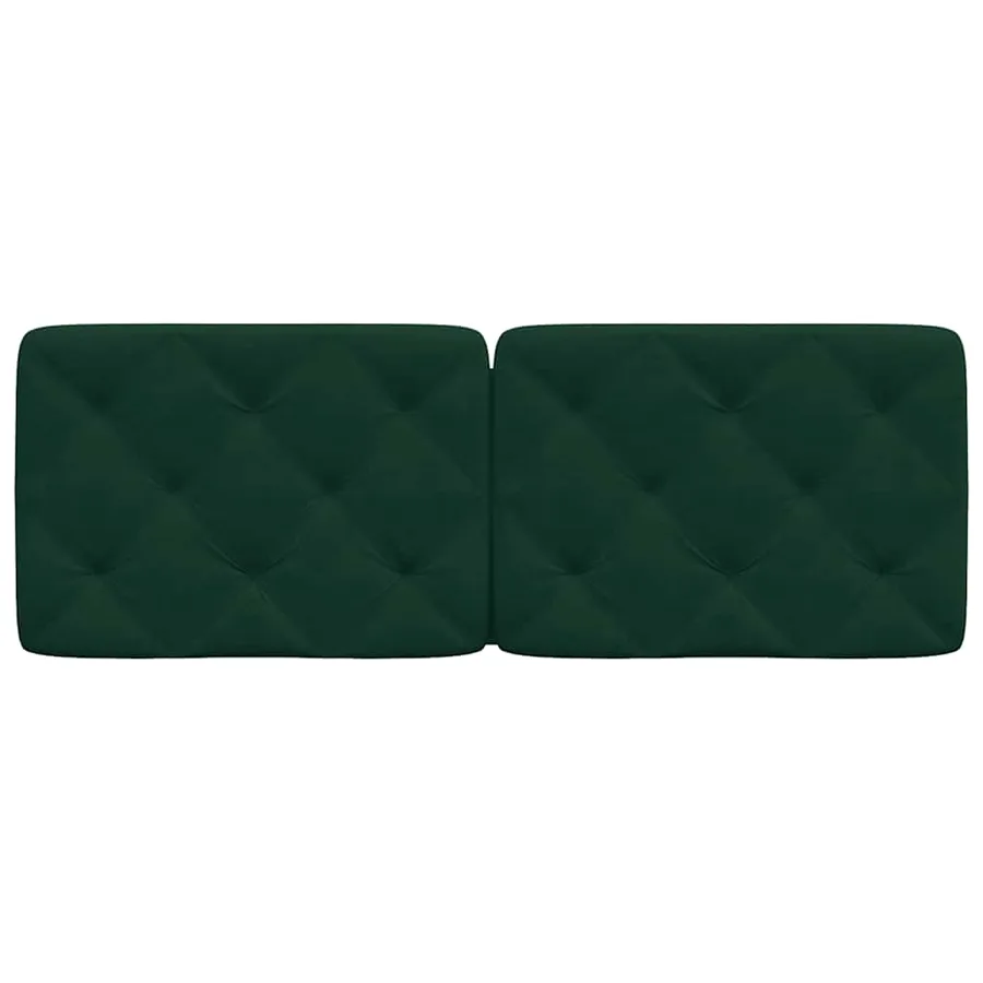 Coussin de tête de lit vert foncé 140 cm velours - 5