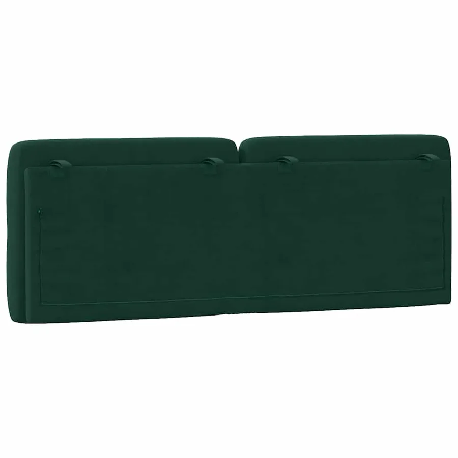 Coussin de tête de lit vert foncé 140 cm velours - 7