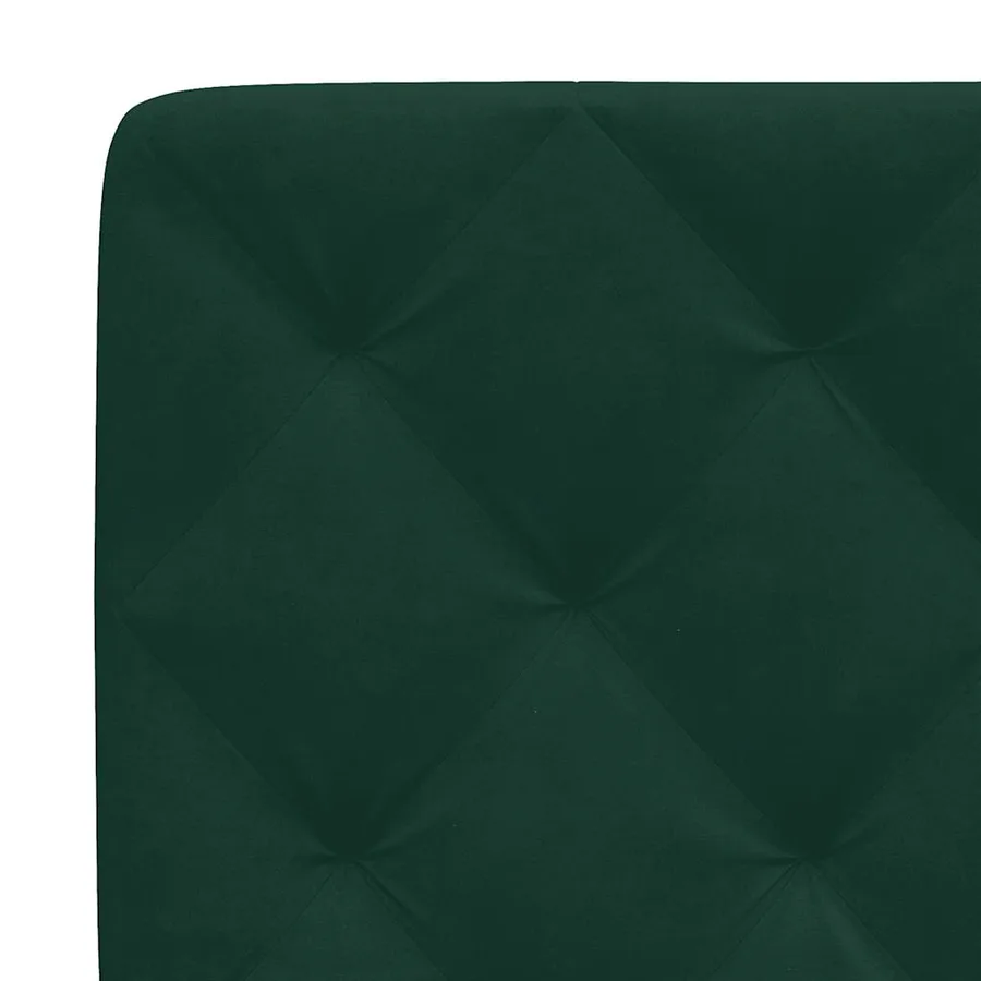 Coussin de tête de lit vert foncé 140 cm velours - 8