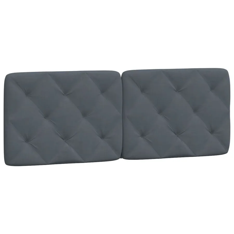 Lit avec matelas gris foncé 140x190 cm velours - 5