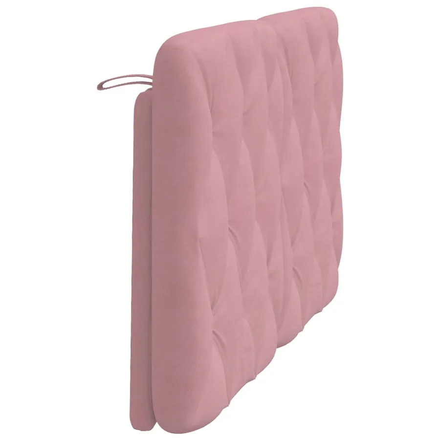 Coussin de tête de lit rose 140 cm velours - 6