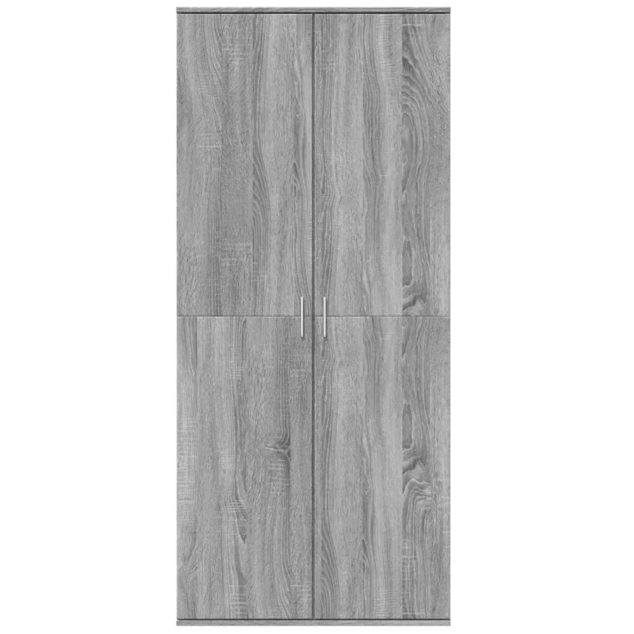 Buffet haut sonoma gris 80x35x180 cm bois d'ingénierie - 3