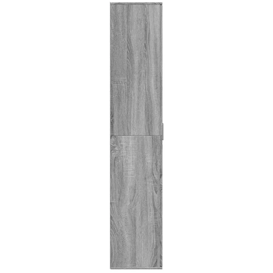 Buffet haut sonoma gris 80x35x180 cm bois d'ingénierie - 4