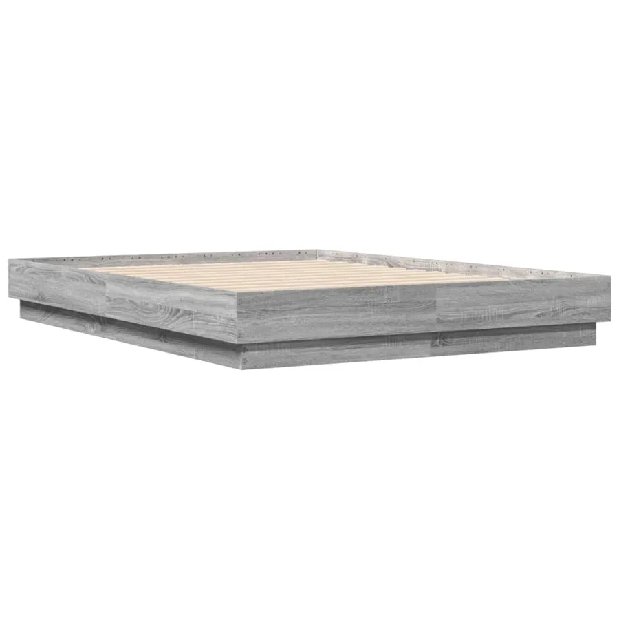 Cadre de lit sans matelas sonoma gris 120x190 cm - 3