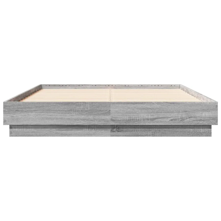 Cadre de lit sans matelas sonoma gris 120x190 cm - 4