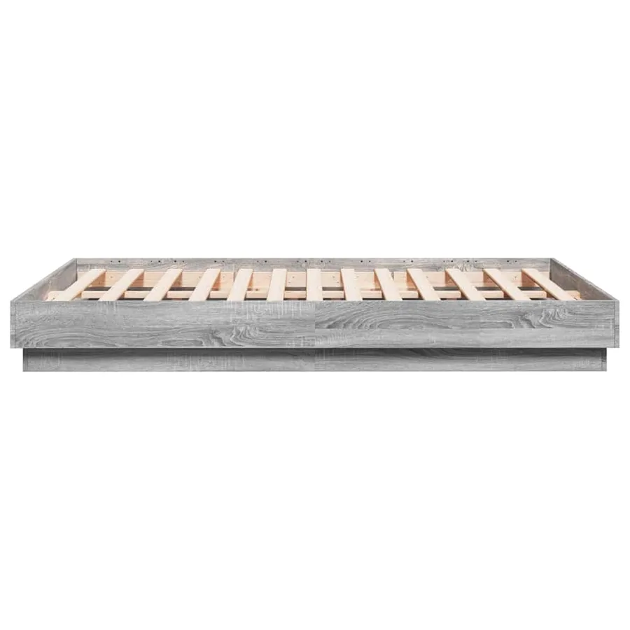 Cadre de lit sans matelas sonoma gris 120x190 cm - 5
