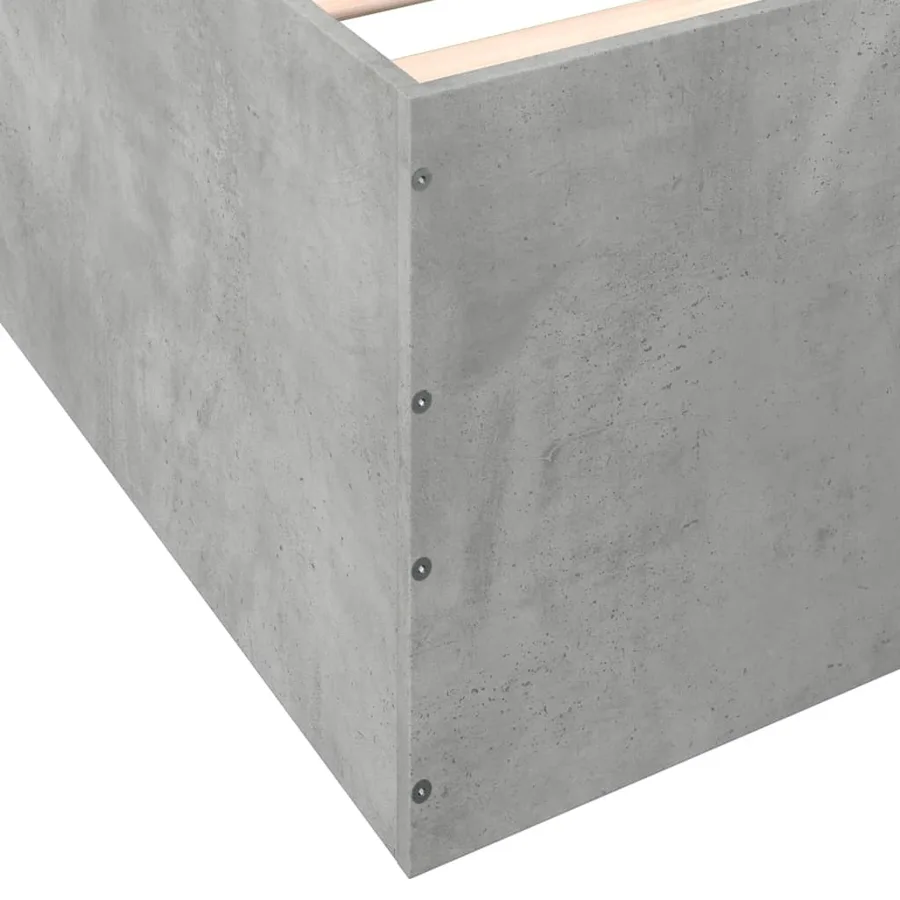 Cadre de lit sans matelas gris béton 100x200 cm - 8
