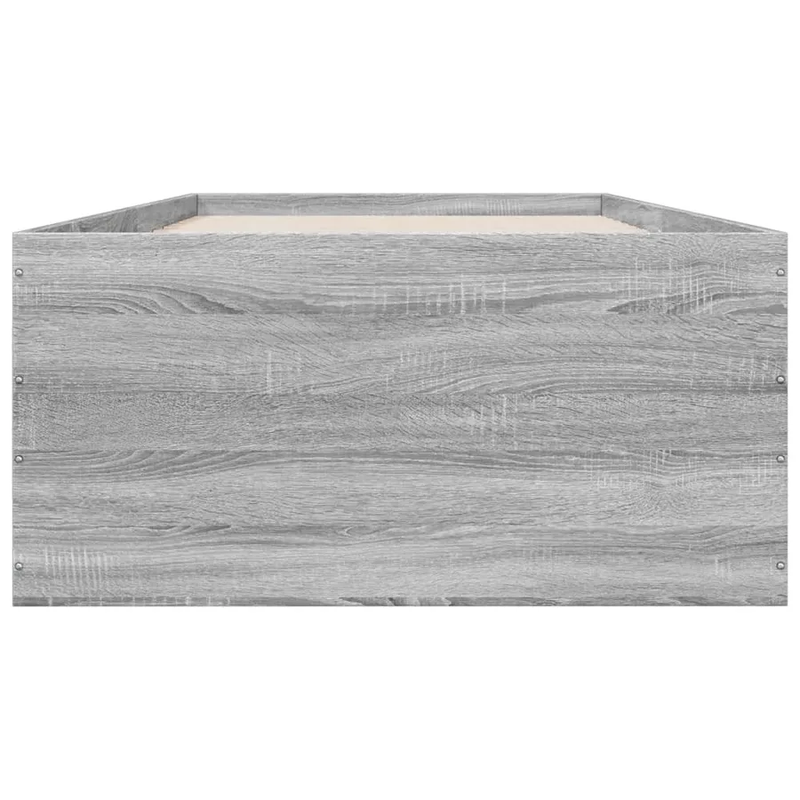 Cadre de lit sans matelas sonoma gris 100x200 cm - 4