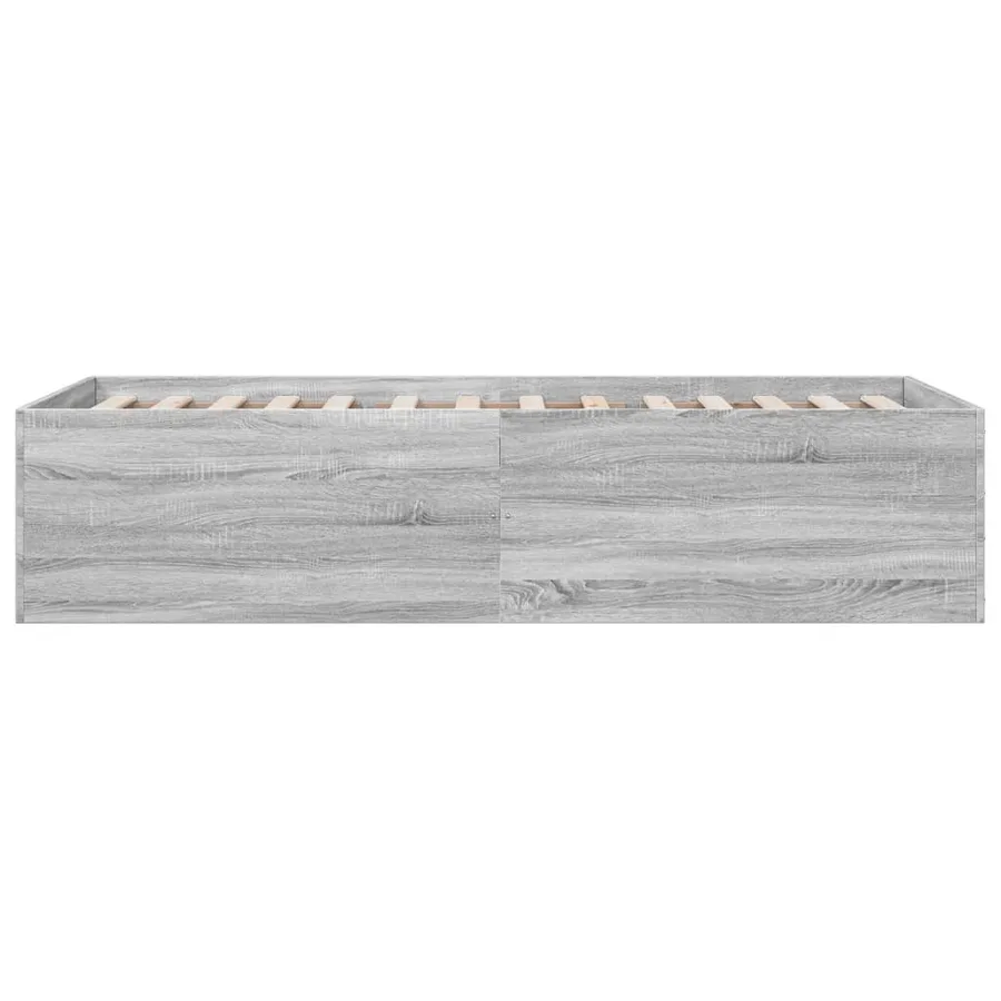 Cadre de lit sans matelas sonoma gris 100x200 cm - 5