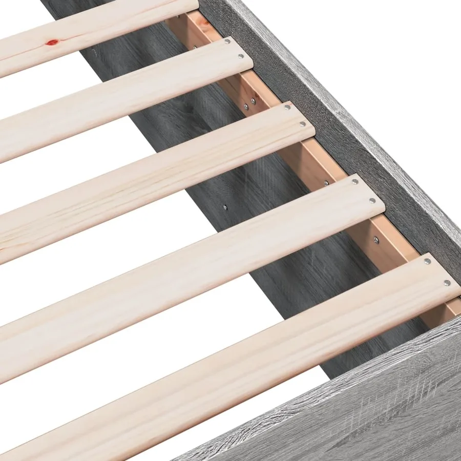 Cadre de lit sans matelas sonoma gris 100x200 cm - 7