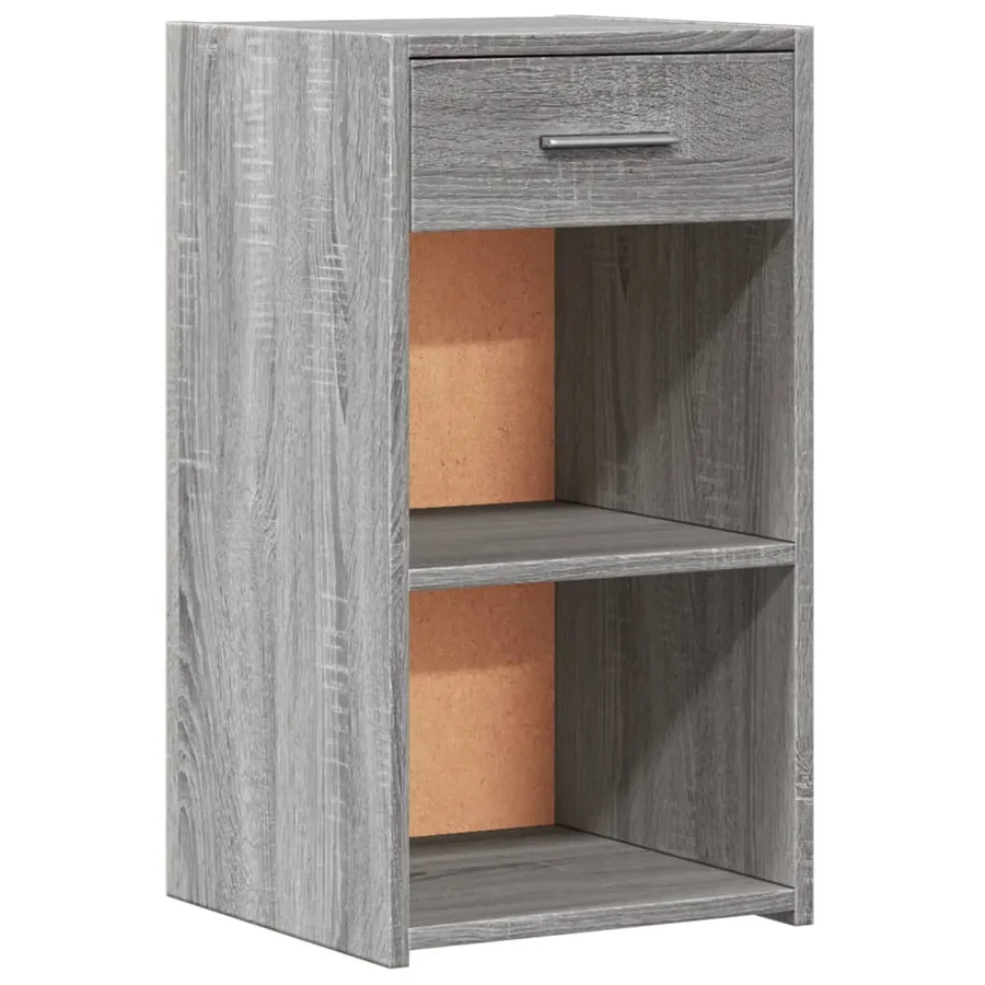 Table de chevet sonoma gris 35x34x65 cm bois d'ingénierie - 2
