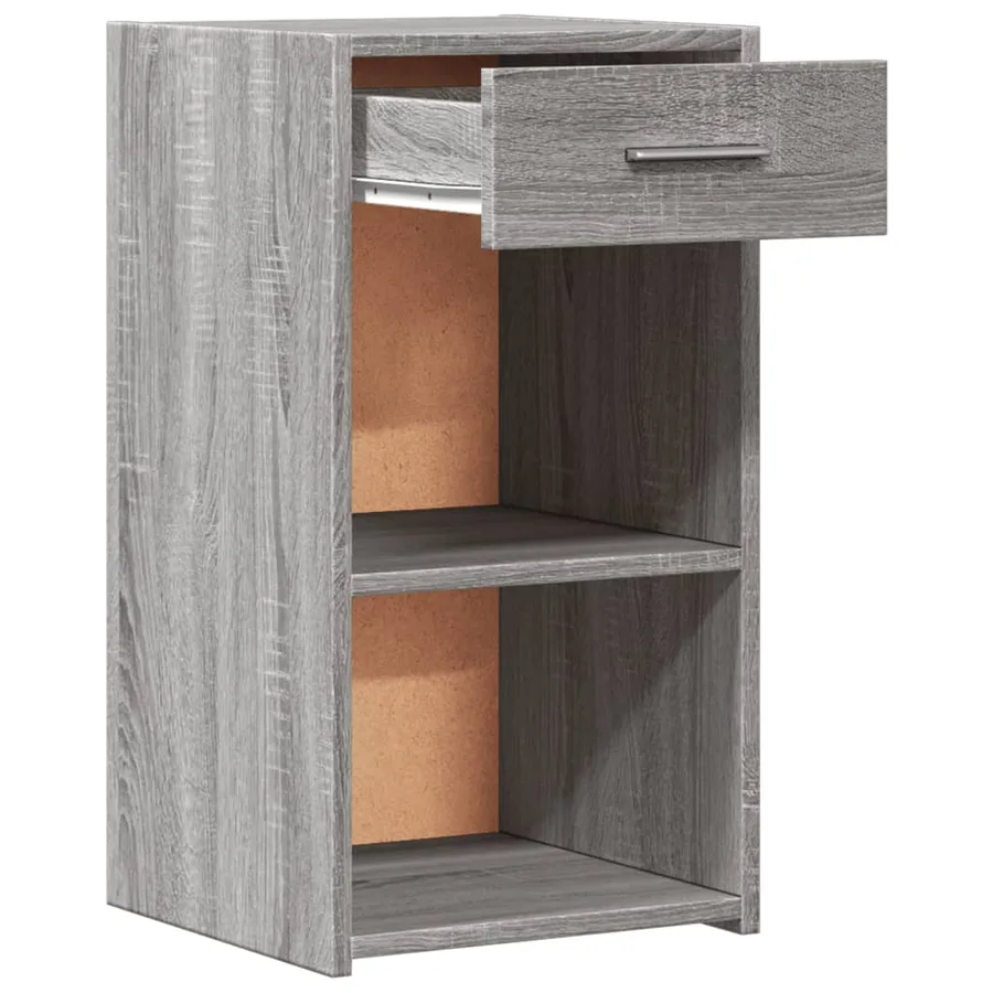 Table de chevet sonoma gris 35x34x65 cm bois d'ingénierie - 4