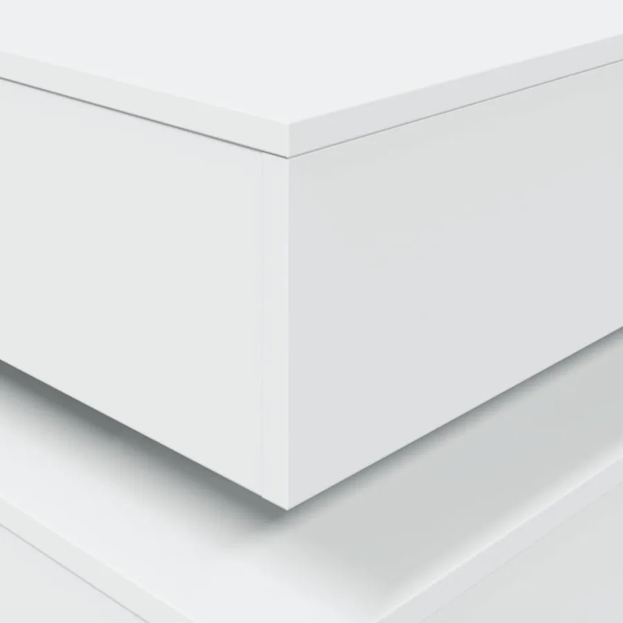 Table basse avec lumières LED blanc 50x50x40 cm - 10