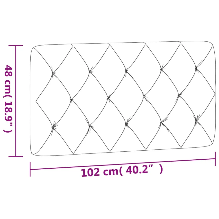 Coussin de tête de lit gris clair 100 cm velours - 10