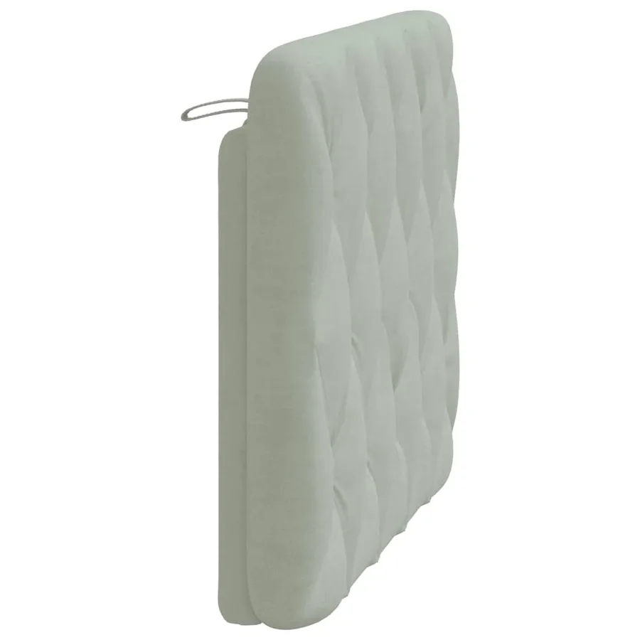 Coussin de tête de lit gris clair 100 cm velours - 6