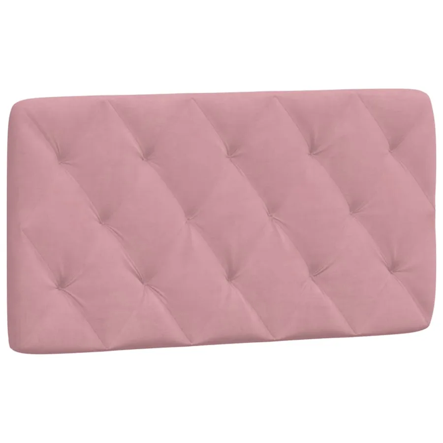 Cadre de lit avec LED sans matelas rose 100x200 cm velours - 9