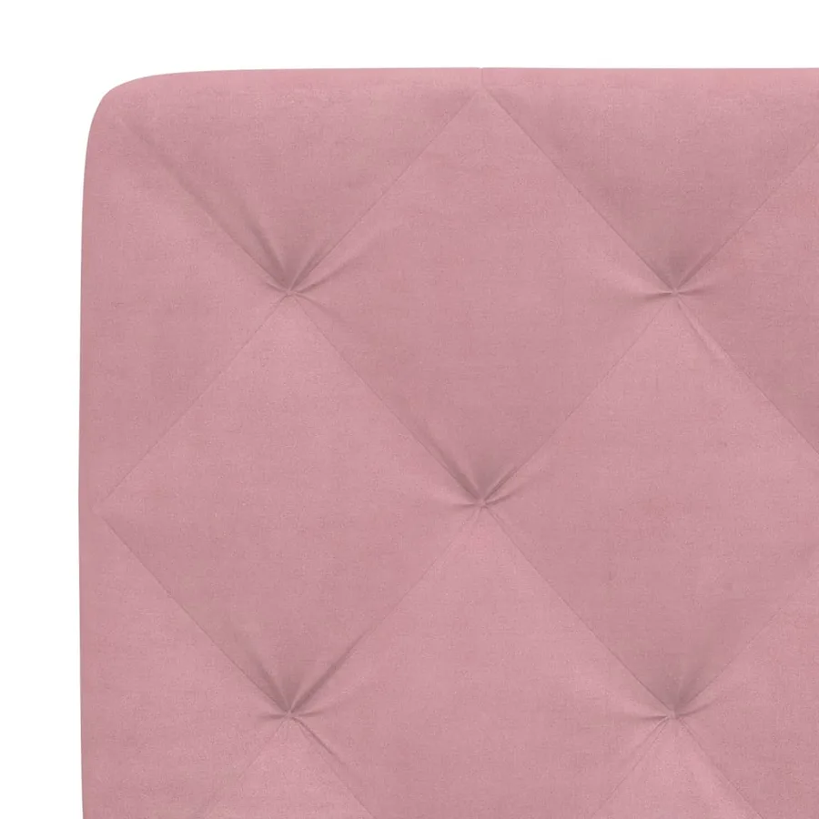 Lit avec matelas rose 100x200 cm velours - 6