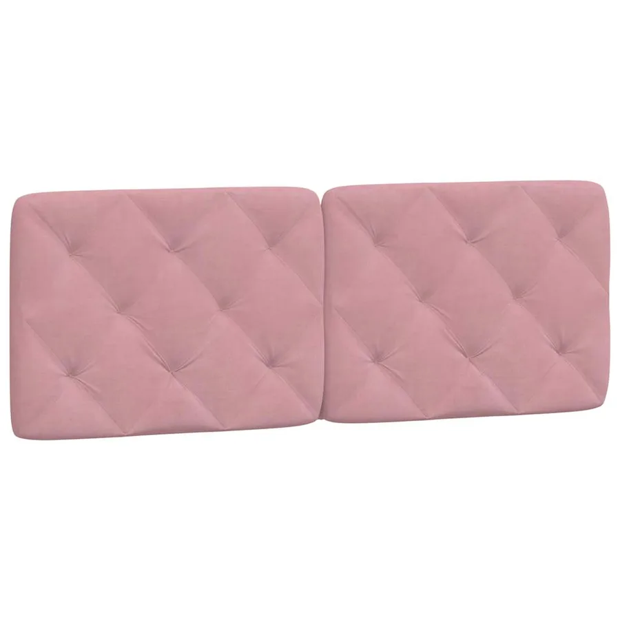 Cadre de lit sans matelas rose 140x200 cm velours - 8